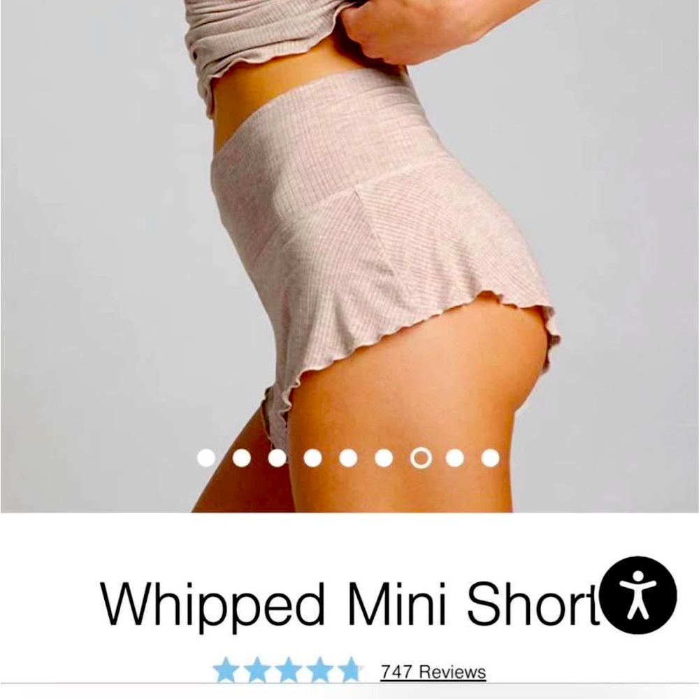 Negative Underwear whipped mini short in sand - size xs - brand new with tags
